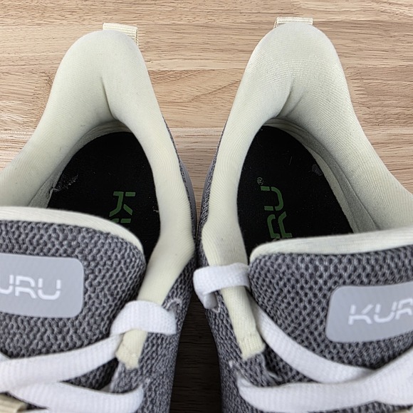 Kuru Flex Via Sneakers Womens 8.5 Dove Gray Pale Lime Athletic Walking Shoes‎